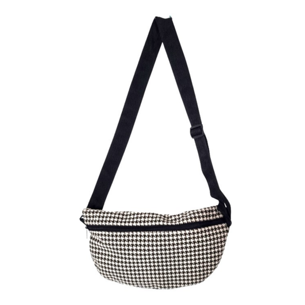 UNISEX CRESCENT Black Houndstooth