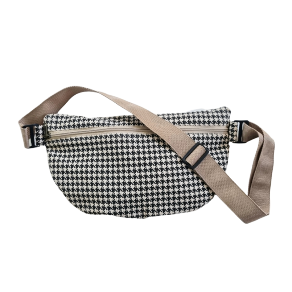 UNISEX CRESCENT - Brown Houndstooth